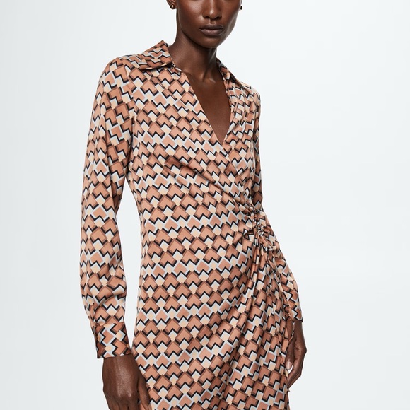 Mango wrap dress size M (us 6) - Picture 2 of 6